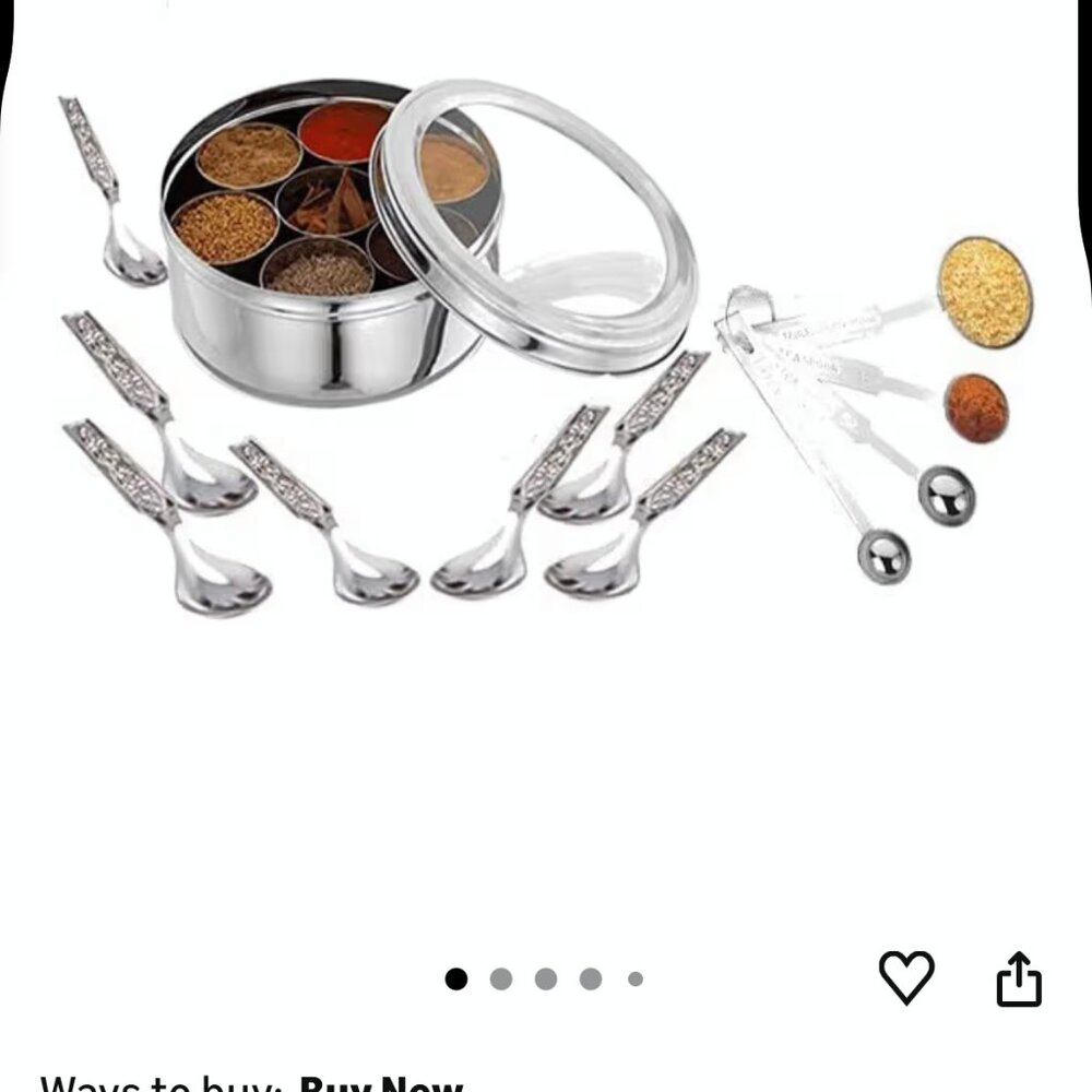Masala dabba stainless steel Indian spice box